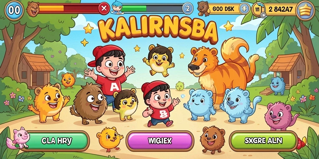 Gambar permainan yang menunjukkan karakter utama beraksi.