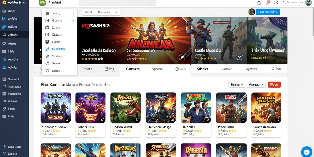 Screenshot menunjukkan karakter utama GGR7777 dengan latar belakang menarik.