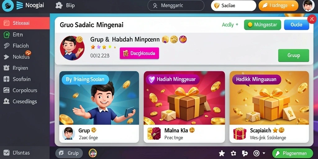 Tampilan awal permainan yang menarik dan user-friendly.